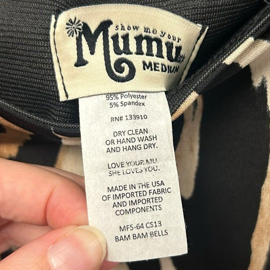 Show Me Your Mumu Cheetah Print Bam Bam Bells Pull On Pants Womens Size Medium