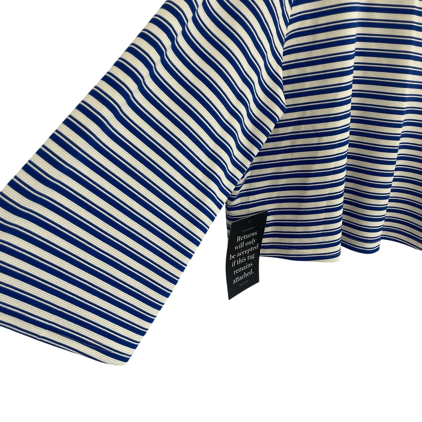 NWT Tuckernuck Pomander Place Regatta Stripe Alexia Shirt Blue White Womens XXL