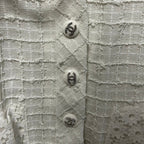 NWT Chanel White Cruise Collection Tweed & Lace Mini Dress Womens 36 / US 4
