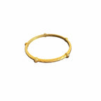 Julie Vos 24K Gold Plated Hammered Savannah Bangle Bracelet Neutral Timeless