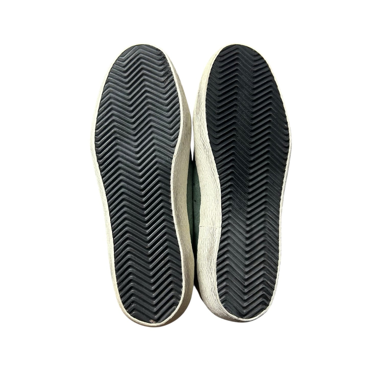 Golden Goose Mid Star Green Tan Suede Blue Star Lace Up Sneakers Womens 39 / 9