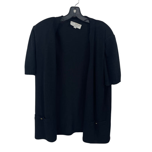 St. John Collection by Marie Gray Short Sleeve Santana Knit Cardigan Black Large