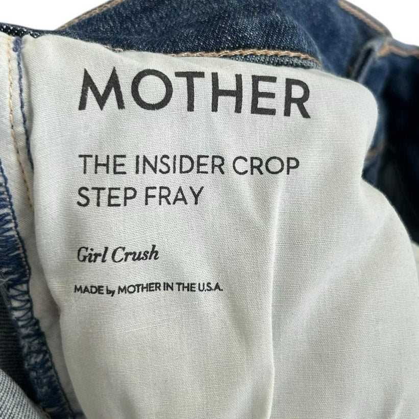 Mother Girl Crush The Insider Crop Step Fray Denim Jeans Womens Size 25 / 2
