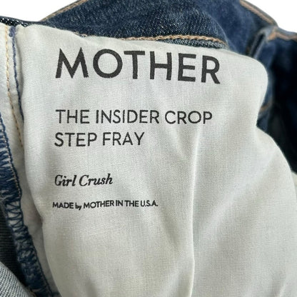 Mother Girl Crush The Insider Crop Step Fray Denim Jeans Womens Size 25 / 2
