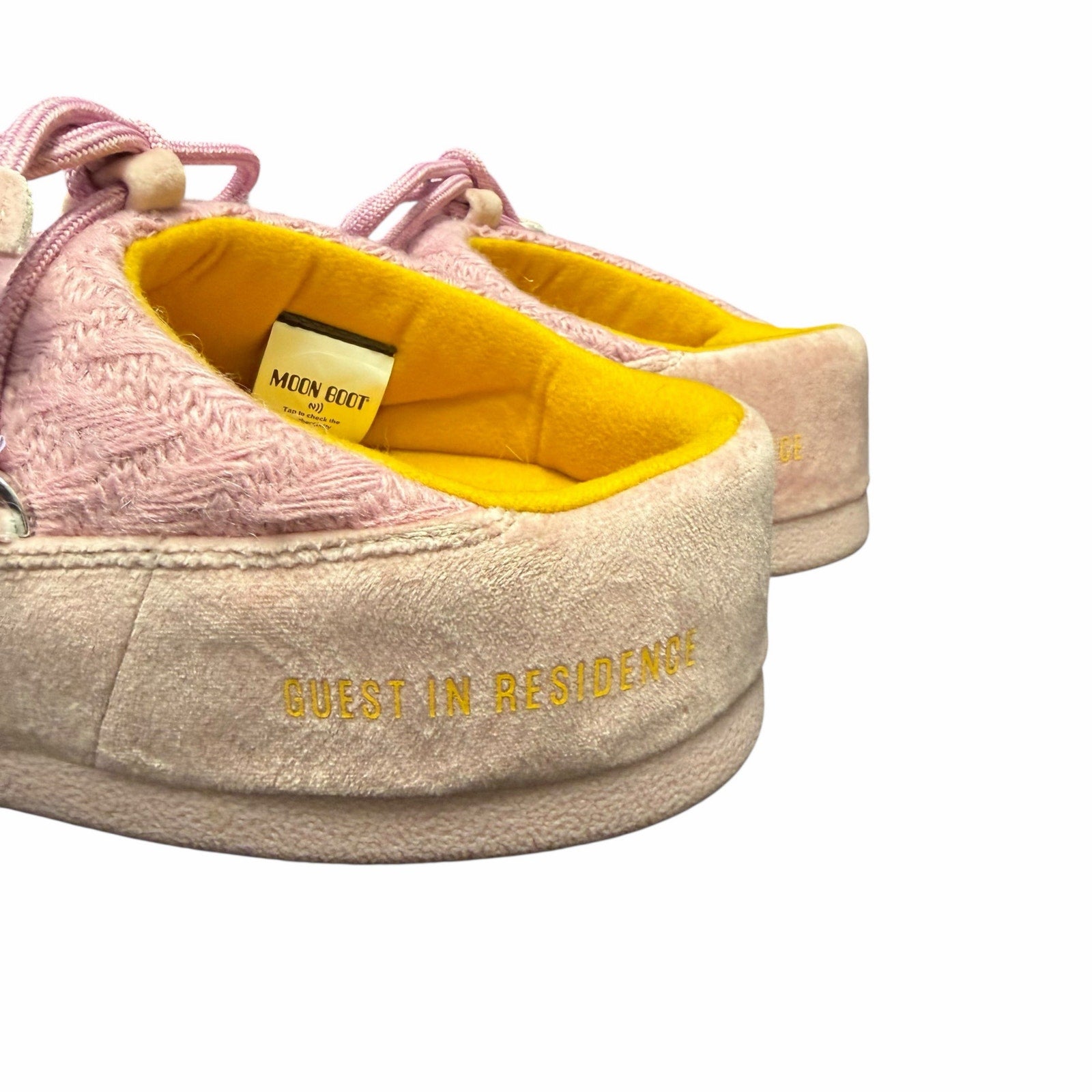 Moon Boot x Guest In Residence EVX Rose Pink Knit Mules Womens US 9.5 / 10