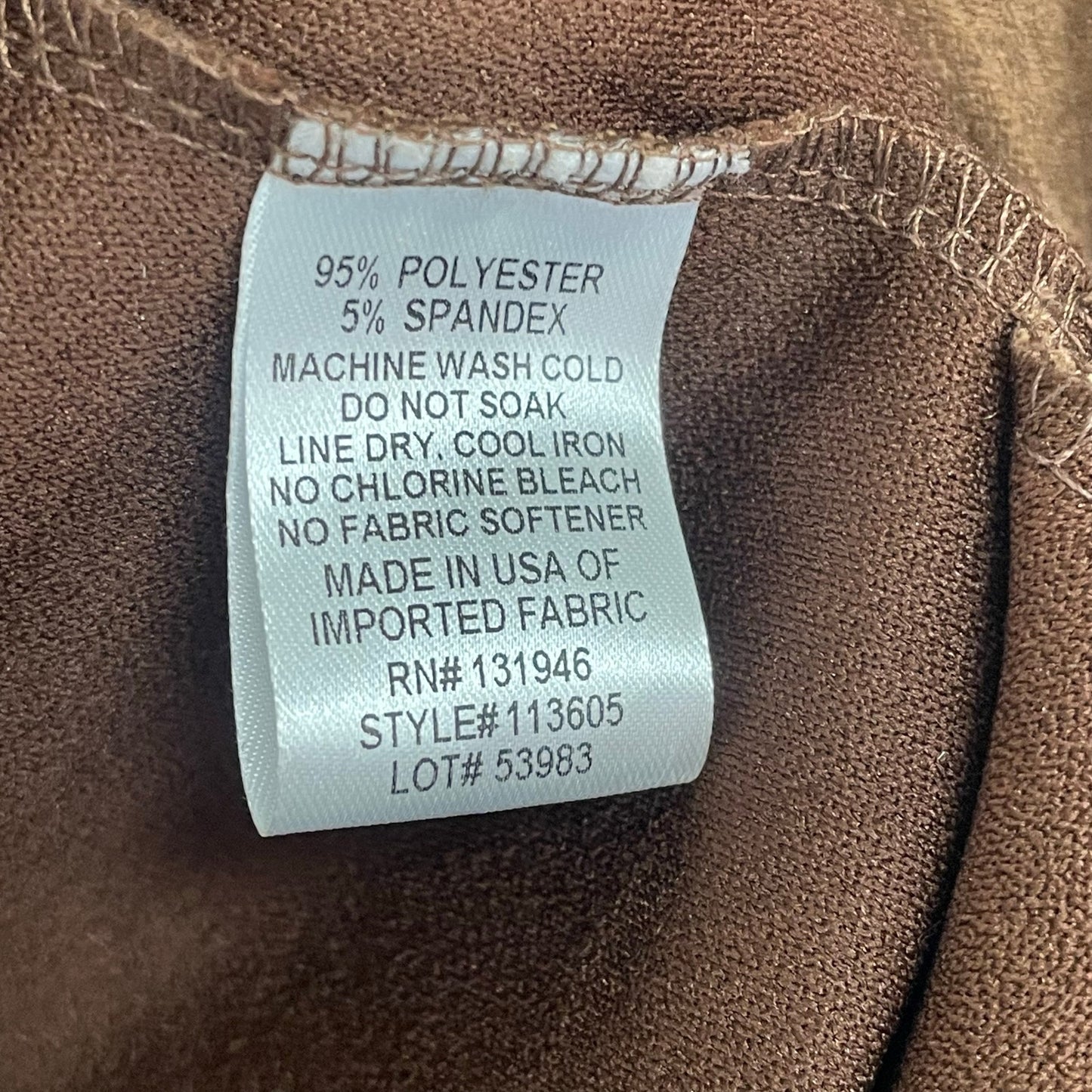 Jude Connally Kerry Faux Suede V Neck Side Pocket Shift Dress Brown Size Medium