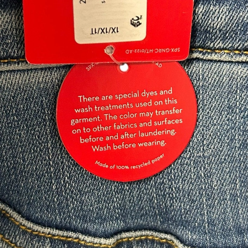 NWT Spanx Vintage Indigo Blue Seamed Front Wide Leg Jeans Womens 1X Tall