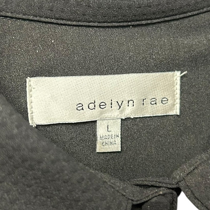 Adelyn Rae Burgundy White Blue Crochet Floral Long Sleeve Dress Womens Large