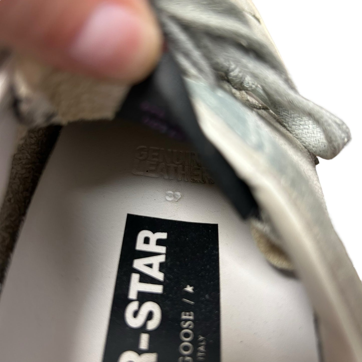 Golden Goose Super Star Denim Trimmed Snake Lace Up Sneakers Womens 39 / 9