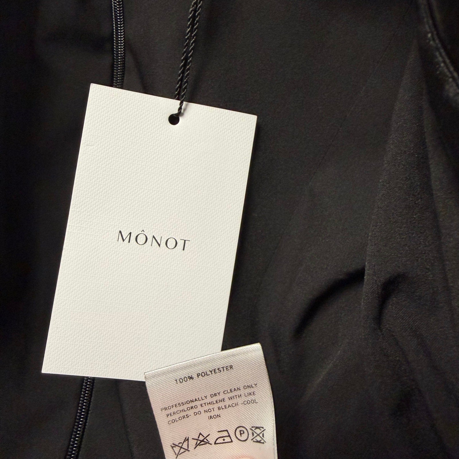 NWT Monot Tuxedo Playsuit Romper Lamé Trim Black Crepe Womens IT 36 / US 0