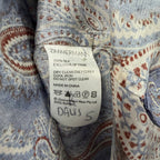 Zimmermann Vitali Relaxed Fit Blouse Button Up Blue Paisley Silk AU 2 / US 8