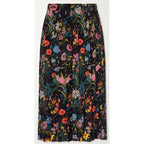 NWT Gucci Silk Pleated Midi Skirt Macro Floral Black Multi Size IT 36 / US 0