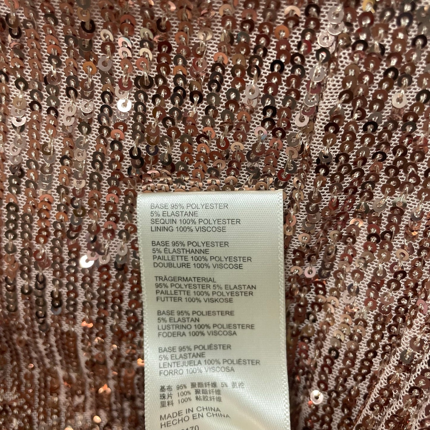 NWT Free People Ariana Sequin Maxi Skirt Pink Champagne Womens Size 12