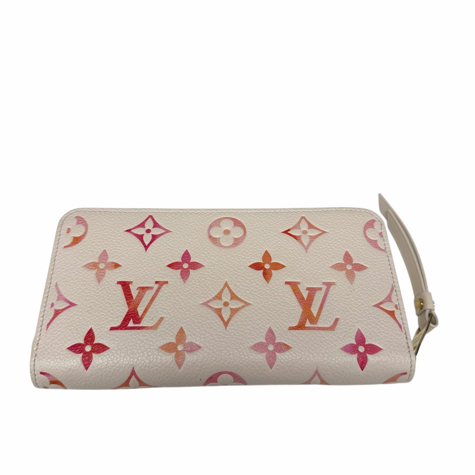 Louis Vuitton Sunrise Aquarelle Zippy Wallet Monogram Empreinte Pink Orange ASIS