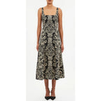 NWT Ulla Johnson Black Flora Natali Tank Sleeveless A Line Midi Dress Womens 2