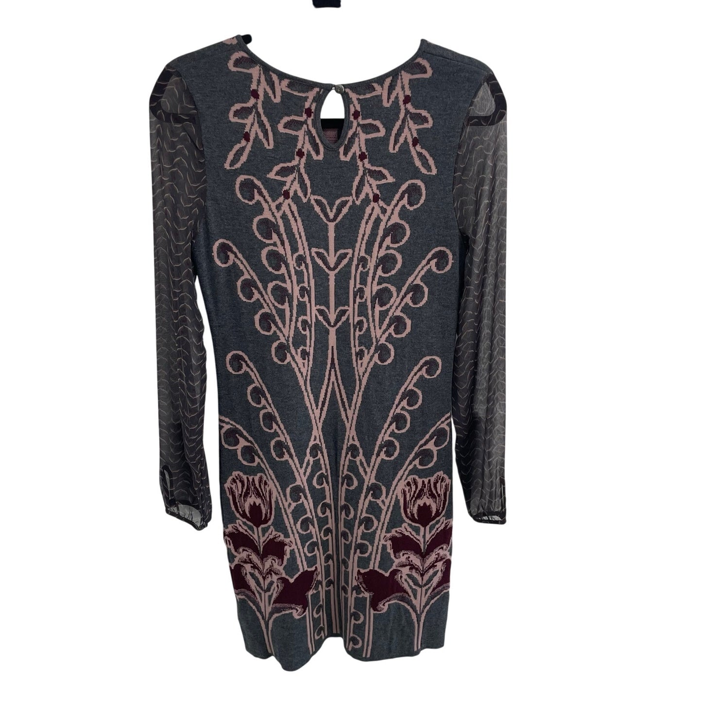 NWT Anthropologie Knitted & Knotted Saone Sweater Dress Grey Motif Womens XS