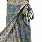 NWT Veronica Beard Amura Wrap Skirt Electric Blue Multi Pailsey Womens XS