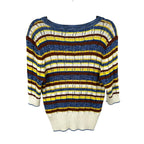 NWT Veronica Beard Stripe Chantal Scoop Neck Ribbed Pullover Sweater Womens XL