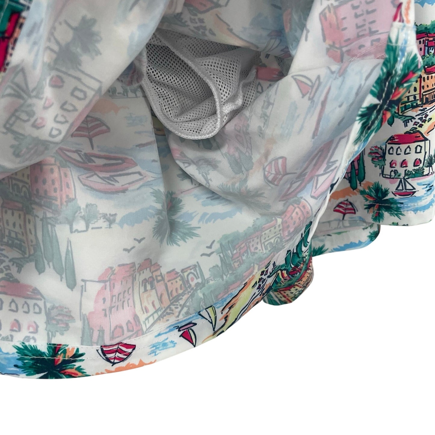 J. Crew Flex Swimwear Trunks Multicolor City Scene Print Mens Size XXL