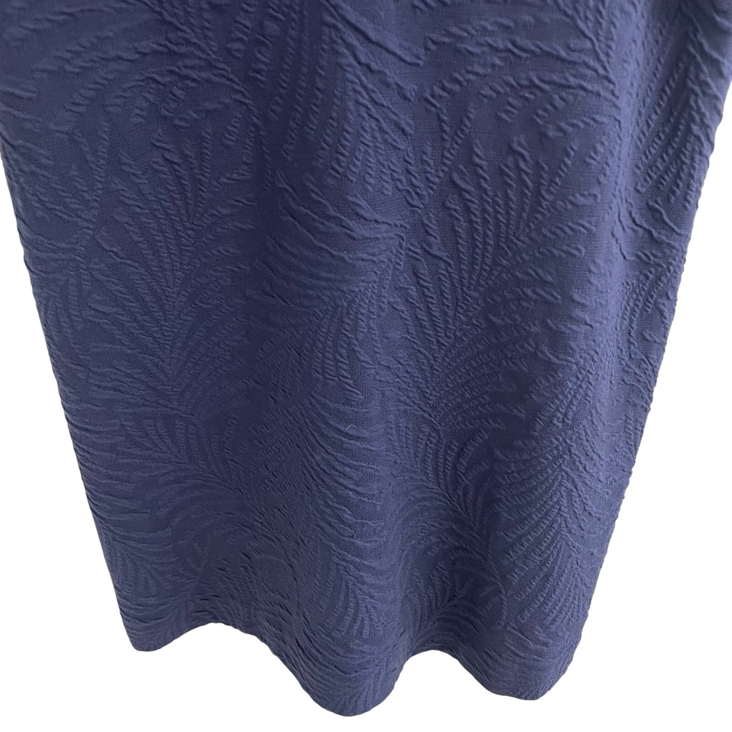 Lilly Pulitzer Kiely Puff Sleeve Jacquard Dress In True Navy Leafy Knit Large