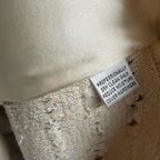 St. John Collection Neutral Tweed Boucle Knit Button Front Blazer Jacket Size 10