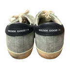 Golden Goose Light Blue Super Star Low Top Lace Up Suede Sneakers Womens US 9
