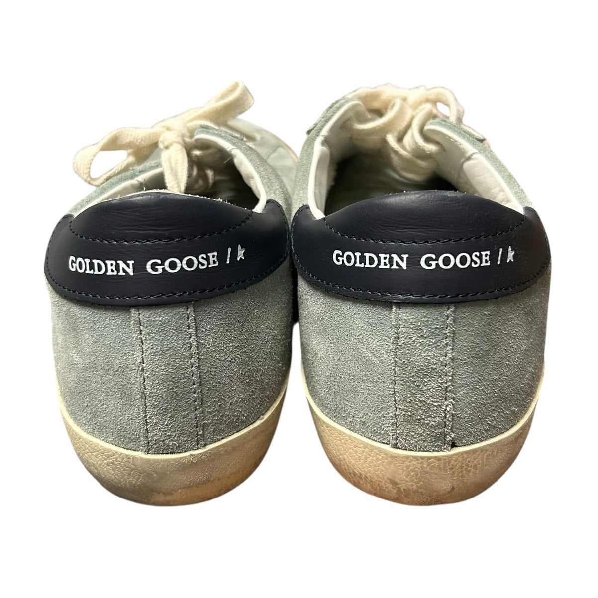 Golden Goose Green Blue Super Star Low Top Lace Up Sneakers Womens 39 / US 9