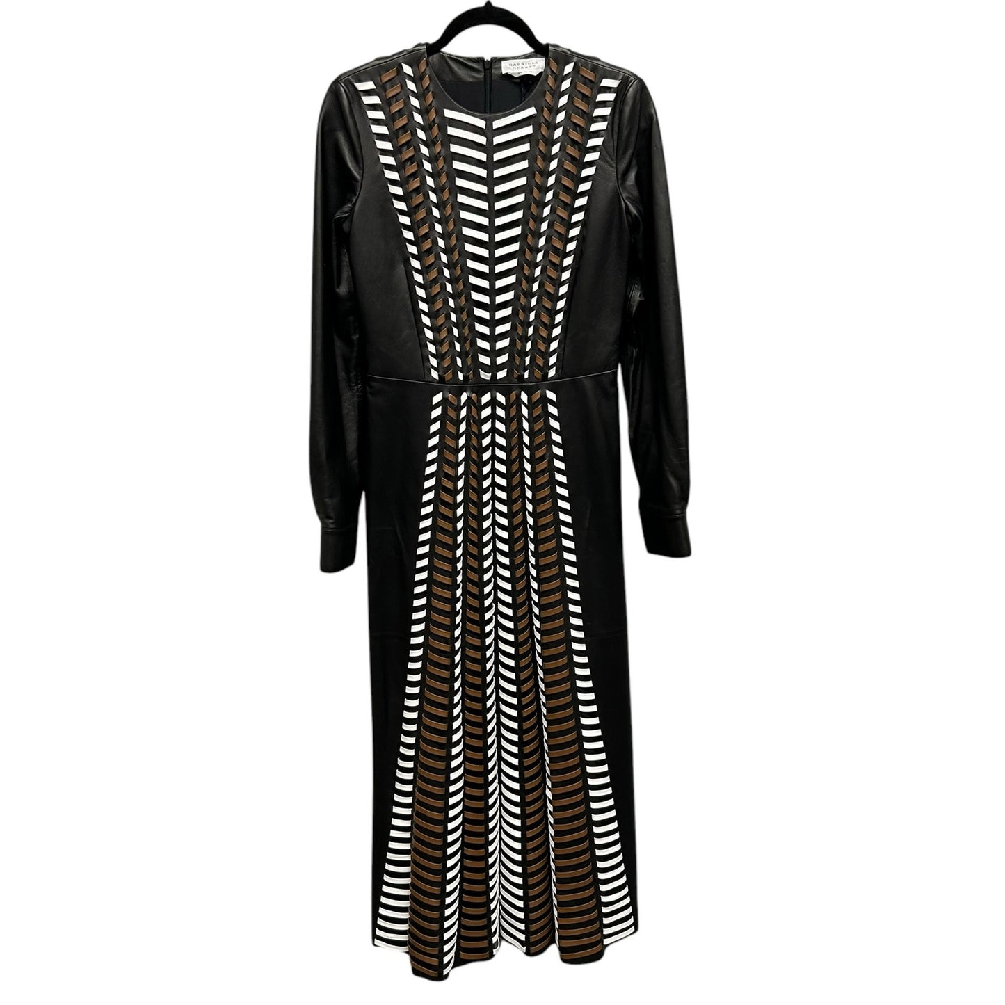 NWT GABRIELA HEARST + NET SUSTAIN Julian Whipstiched Leather Maxi Dress Medium