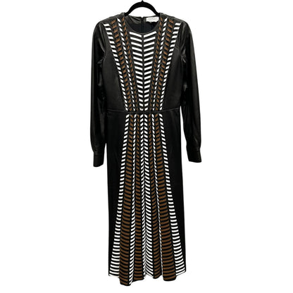 NWT GABRIELA HEARST + NET SUSTAIN Julian Whipstiched Leather Maxi Dress Medium