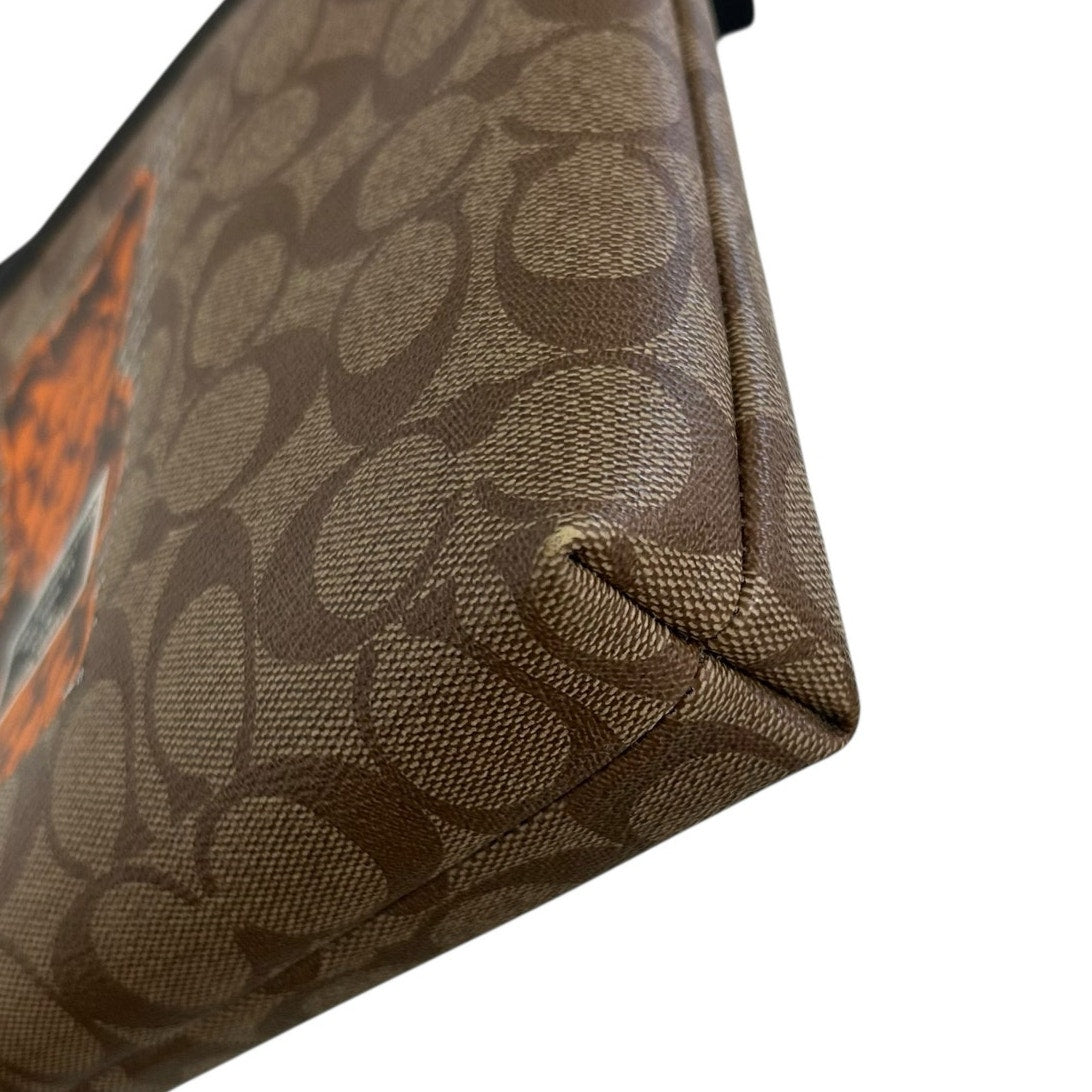 Coach File Crossbody in Signature Canvas Black Leather with Vandal Gummy Bear