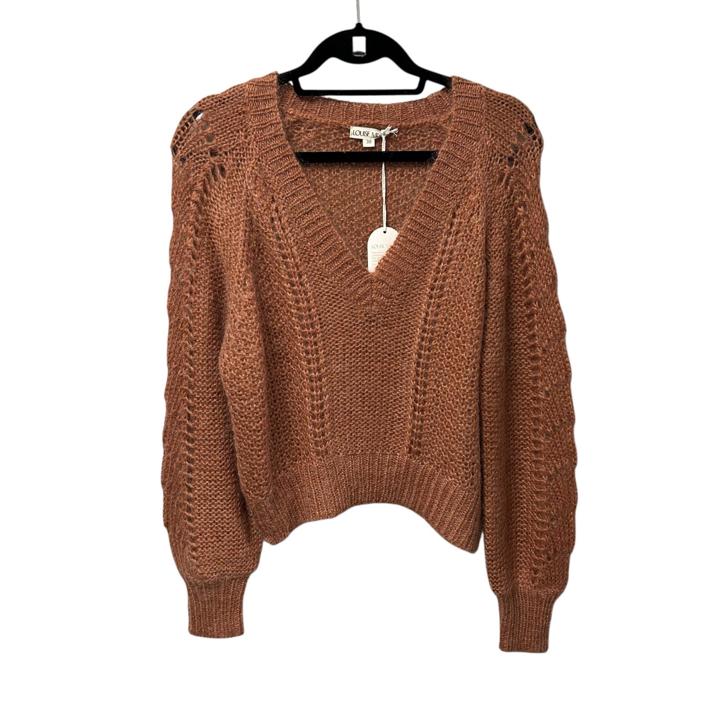 NWT Louise Misha Tobacco Jumper Salicia V Neck Mohair Sweater Womens 38 / US 6