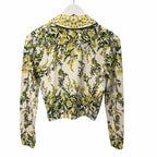NWT Alice + Olivia Carson Printed Cardigan Fresh Air Butter Floral Size Small