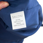 NWT Saloni Deep Blue Navy French Lace Cotton Olivia Midi Dress Womens 6