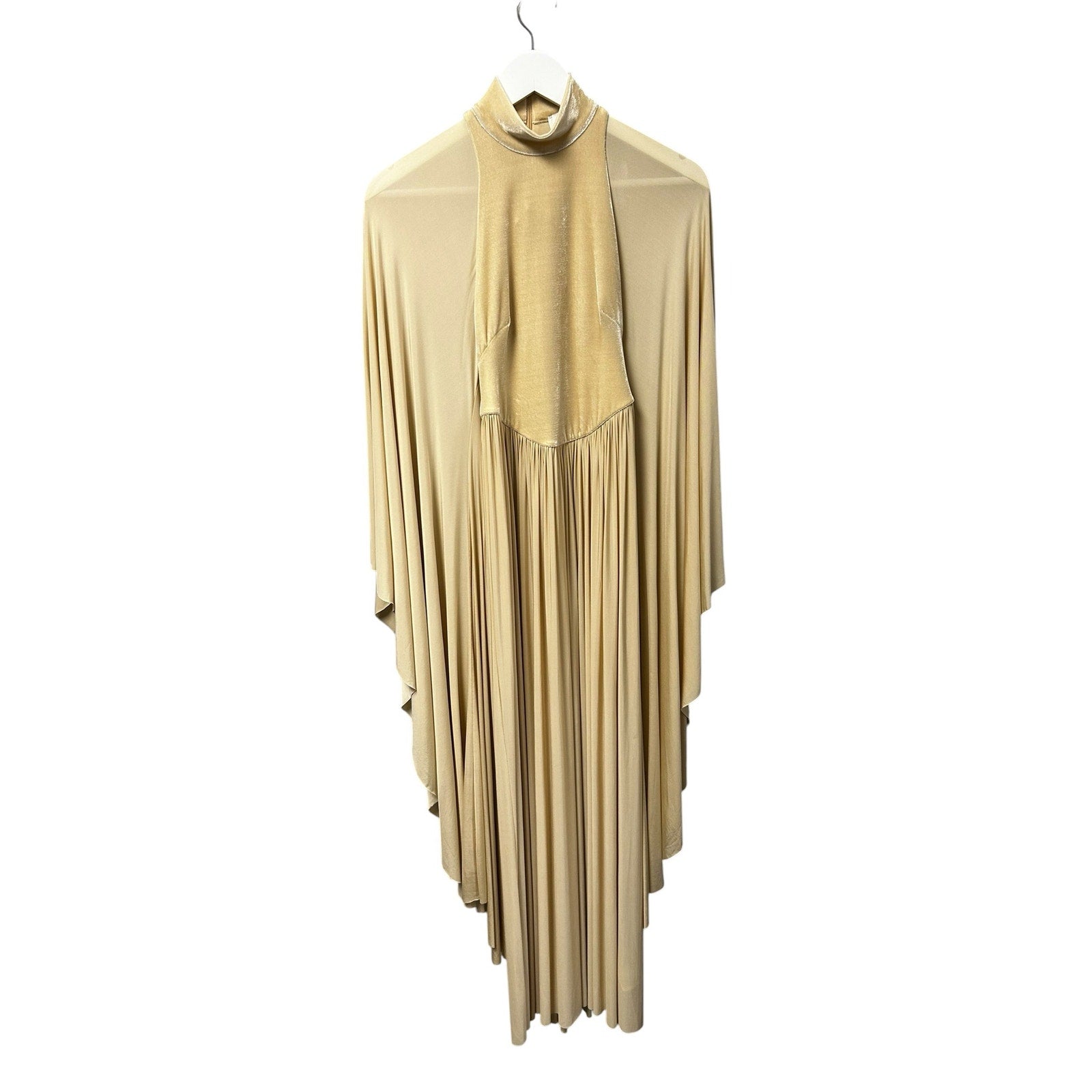 NWT Zimmermann Cream Velvet Body Memento Batwing Maxi Dress Womens US 2P