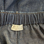 Brunello Cucinelli Denim Metallic Gold Lurex Drawstring Shorts Size 38 / US 6