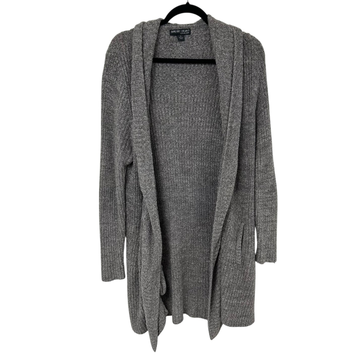 Barefoot Dreams Grey CozyChic Lite Knit Montecito Cardigan Sweater Womens XL