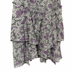 NWT Isabel Marant Etoile Anka Shirred Convertible Mini Dress Ecru Lilac US 4