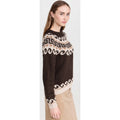 NWT The Great Greek Key Pullover Sweater Driftwood Neutral Intarsia 0 / US XS