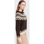 NWT The Great Greek Key Pullover Sweater Driftwood Neutral Intarsia 0 / US XS