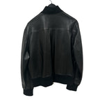 Connolly Black 100% Leather Zip Up Bomber Jacket Mens 48 / US Small
