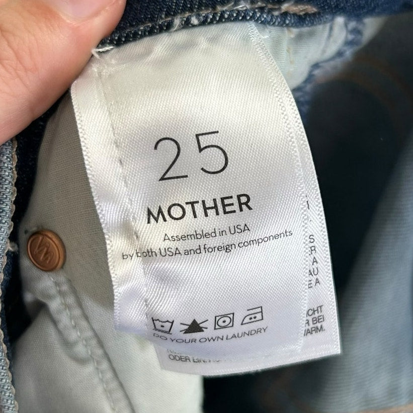 Mother Girl Crush The Insider Crop Step Fray Denim Jeans Womens Size 25 / 2