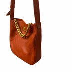 Chanel Easy Mood Hobo Bag Quilted Calfskin Leather Rust Orange