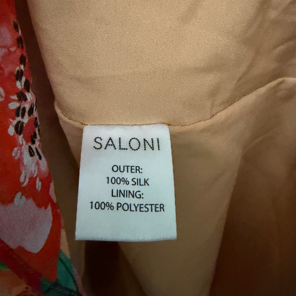 Saloni Jamie Short Dress Multi Dianthus Floral Black Bows Size 4 Romantic Fem