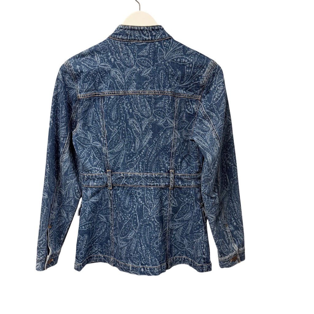 NWT Veronica Beard Jeans Tika Jacket Atlantic Paisley Denim Womens Small