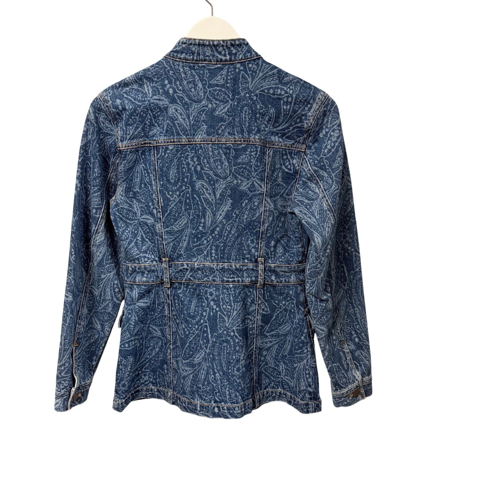 NWT Veronica Beard Jeans Tika Jacket Atlantic Paisley Denim Womens Small