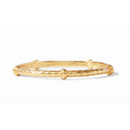 Julie Vos 24K Gold Plated Hammered Savannah Bangle Bracelet Neutral Timeless
