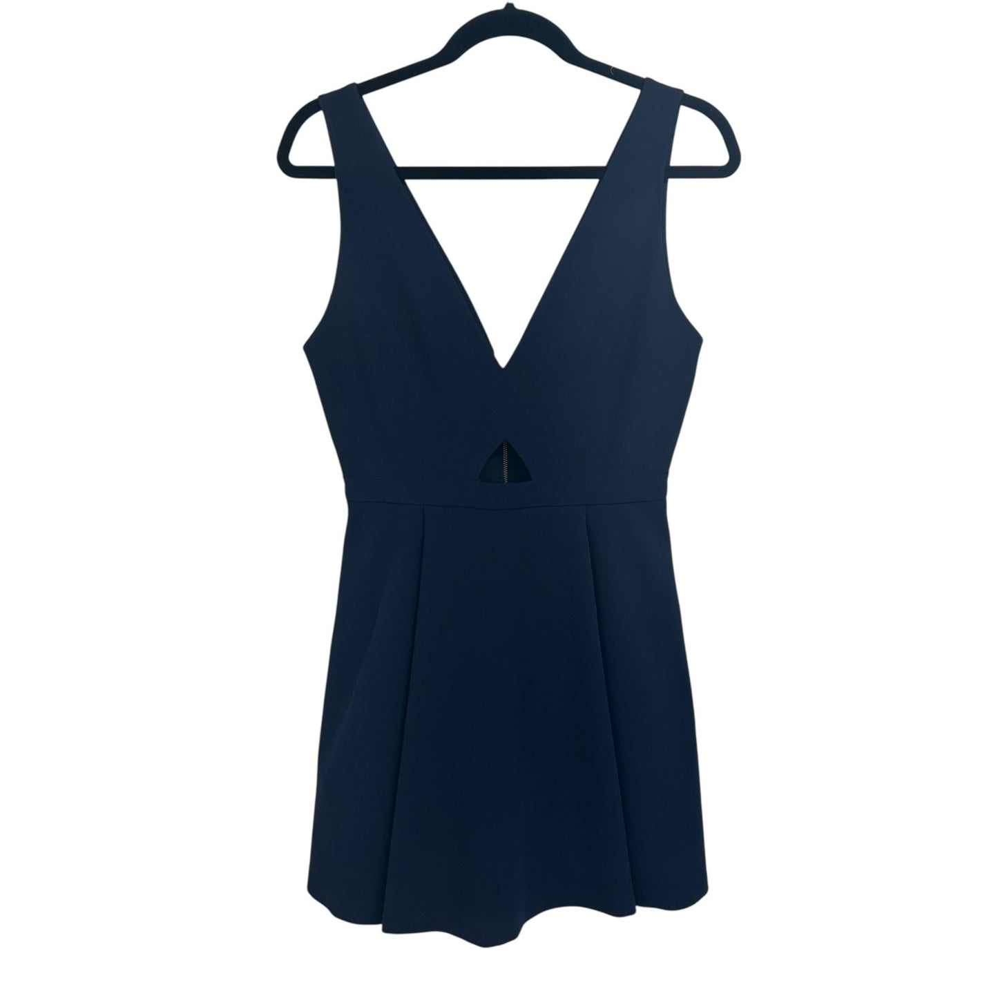 Alice + Olivia Navy Nina Cutout Fit & Flare Sleeveless Mini Dress Womens Size 6