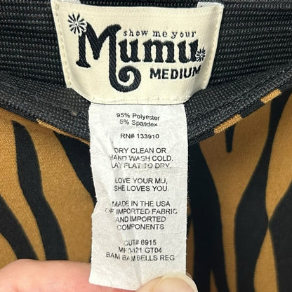 Show Me Your Mumu Tiger Print Bam Bam Bells Pull On Pants Womens Size Medium