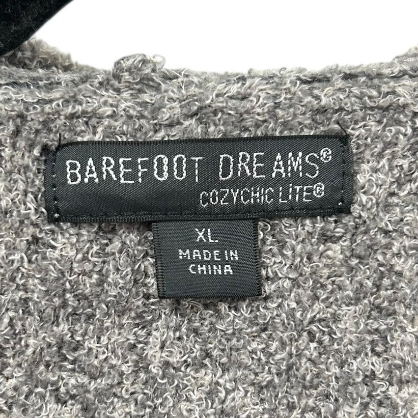 Barefoot Dreams Grey CozyChic Lite Knit Montecito Cardigan Sweater Womens XL