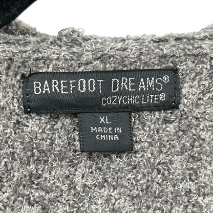 Barefoot Dreams Grey CozyChic Lite Knit Montecito Cardigan Sweater Womens XL